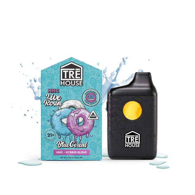 Tre House Blue Cereal - Live Rosin Hybrid HHC Vape Pen - 3.5g