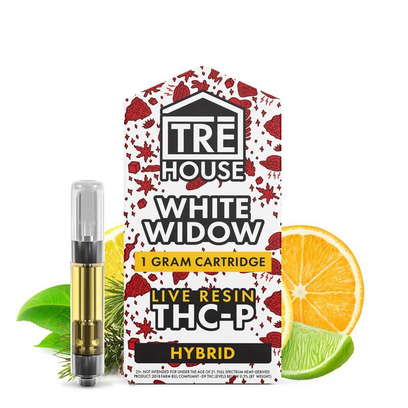 Tre House Live Resin THC-P Cartridge - White Widow - Hybrid 1g